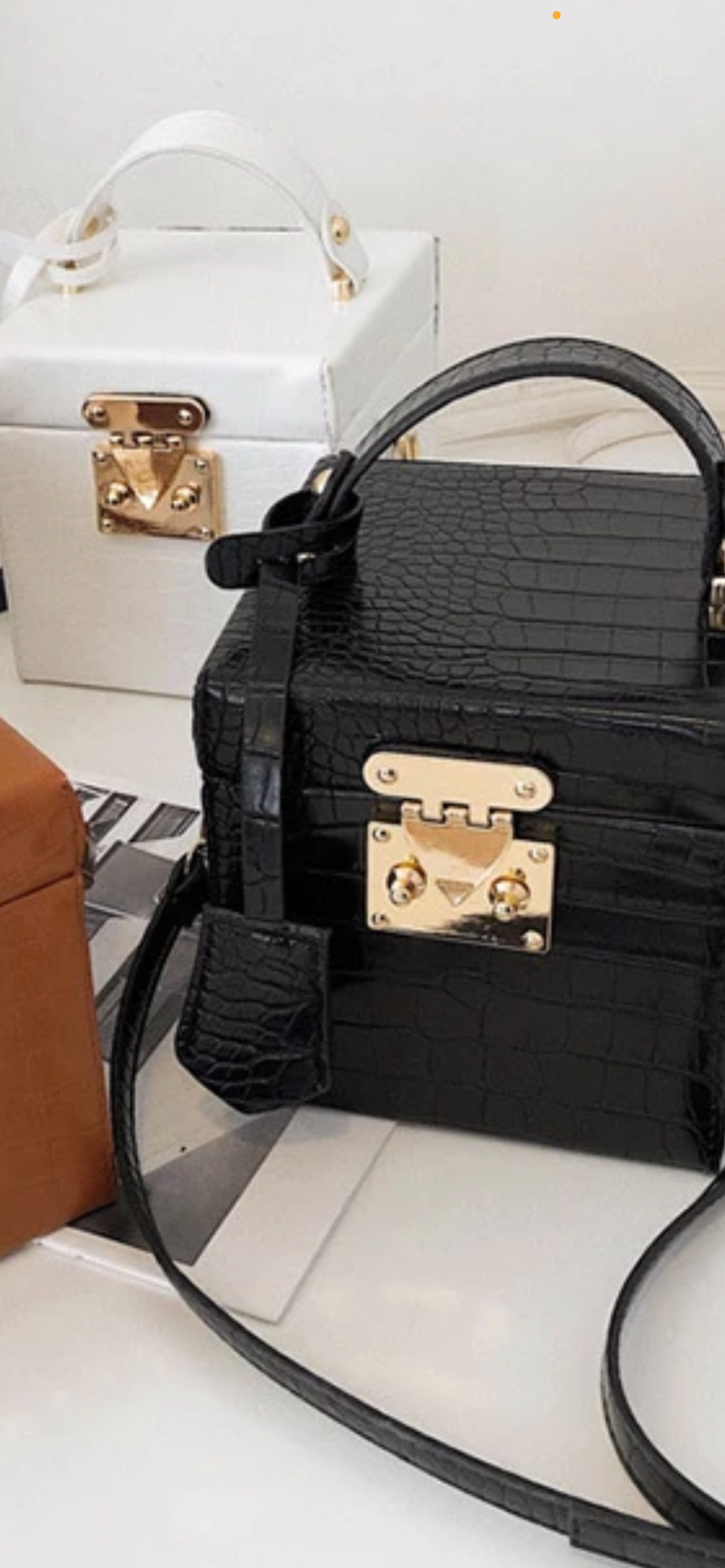 Crocodile pattern box bag – Daily Dose Boutique